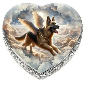 Beautiful Heart Shape Custom Dog Urns for Ashes,German Shepherd Dog Urn.
NEW